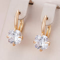 Runde Kristall-Ohrringe in Gold