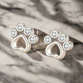 TALIAIE – Elegante Pfoten- und Ohrstecker aus 925er Sterlingsilber mit funkelnden Zirkonia für stilvollen Ausdruck