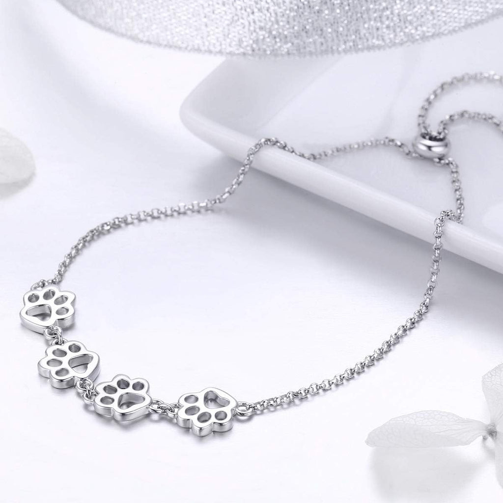MELIA – Elegantes verstellbares Pfotenarmband aus hochwertigem 925er Sterlingsilber