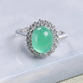 Vintage Smaragd Stein Ring in Silber