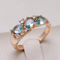 Blauer Zirkonia Ring in Gold