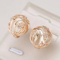 Elegante Hohlkugel-Ohrringe in Gold