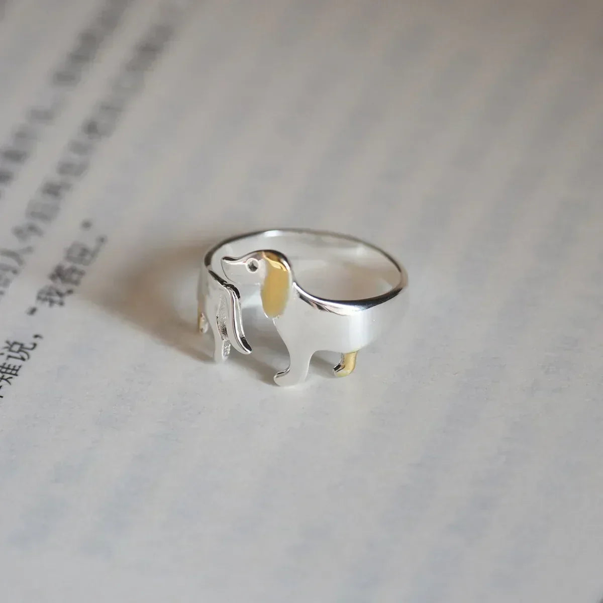 REYA – Eleganter verstellbarer Dackel-Ring aus hochwertigem 925er Sterlingsilber