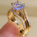 Vintage bunt funkelnde Ring Set
