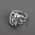 Unregelmäßiger Ring aus vergoldetem Silber
